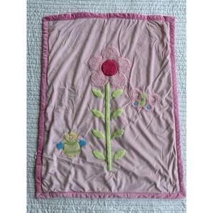 Eastpoint Baby Blanket Pink Flower Bee Butterfly East Point Floral